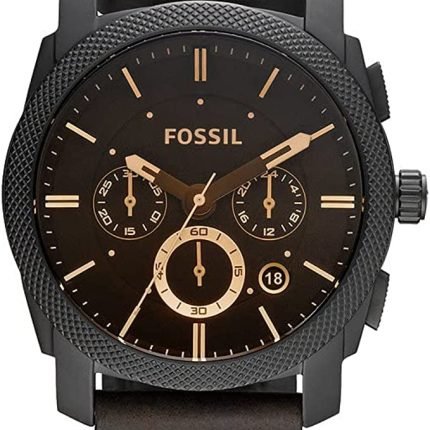 Fossil Machine Chronograph Date Leather Belt Watch FS4656
