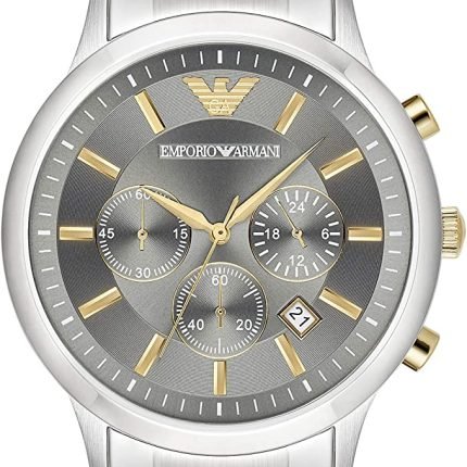 Emporio Armani Men's AR11047 Analog Display Japanese Quartz Silver Watch