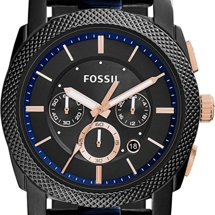 Fossil Men's Machine Stainless Steel Case Quartz Chronograph Watch