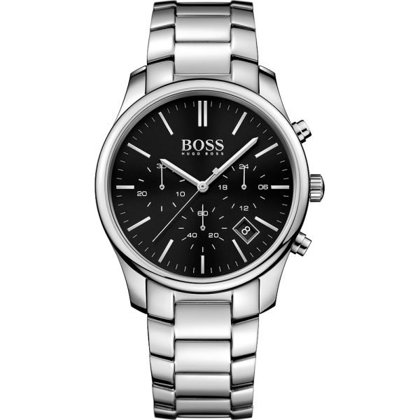HUGO BOSS Gents Silver Black Face Watch | Authentic