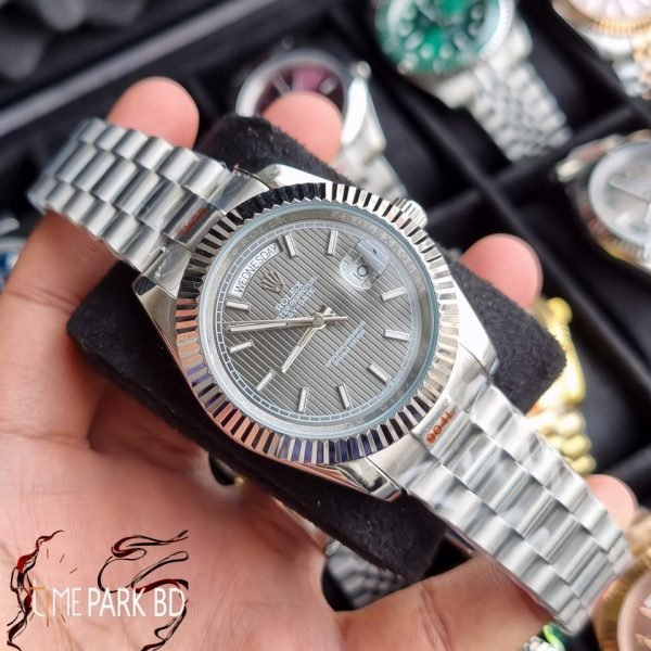 Rolex Day-Date 41mm Men's Watch || Silver || Automatic Movement t