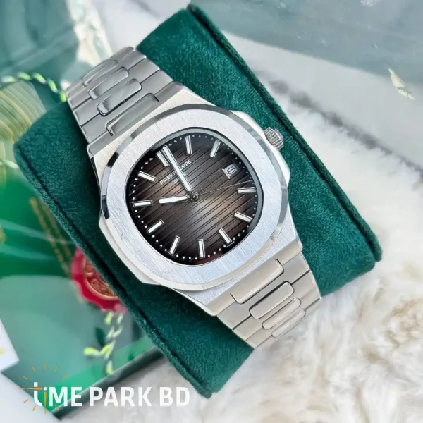 Patek Philippe Nautilus in Bangladesh || Silver with Grey Dial watch available in bangladesh