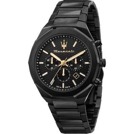 Maserati Stile R8873642005 Watch | tile Chronograph | Date Analog Dial Color Black Men Watch - R8873642005, Black Band