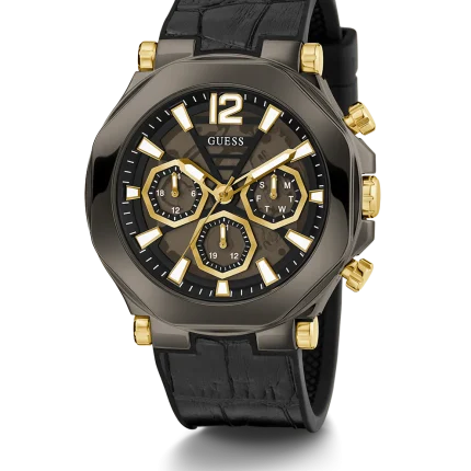 GUESS Men’s Black Gunmetal Multi-Function Watch – GW0492G1