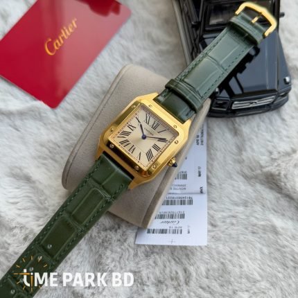Cartier Santos | master grade | Olive green belt sunflower gold body