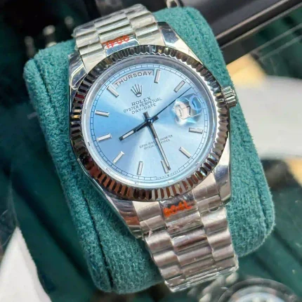Rolex Day Date | AAA grade | Sky Blue Flutted bezel