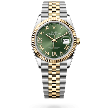 Rolex Jublee Chain | Date Just Dual Tone | Green Dial without STONE