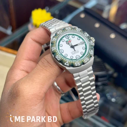 Tag Heuer Formula 1 | Solargraph | Steel Bracelete with Green white Dial