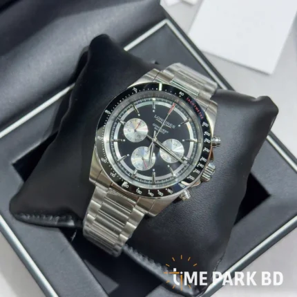Longines Conquest Black Dial SS Chronograph Watch | EURO Standard Grade