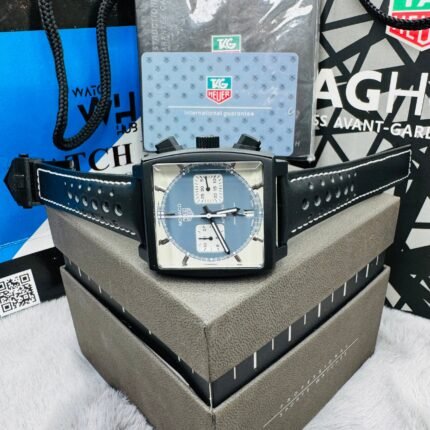 Tag Heuer Monaco “Night Driver Limited Edition” Chronograph Quartz Genuine Leather Strap Men’s Watch