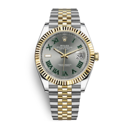 Rolex Datejust Wimbledon Oyster Perpetual Automatic Golden-Tone Stainless Steel Chain Men’s Watch