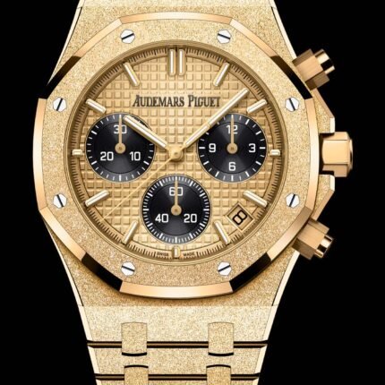 Audemars Piguet Royal Oak Chronograph Quartz “Frosted Golden” Tone Stainless Steel Men’s Watch