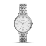 Fossil Jacqueline ES3631 silver dial ladies watch front view