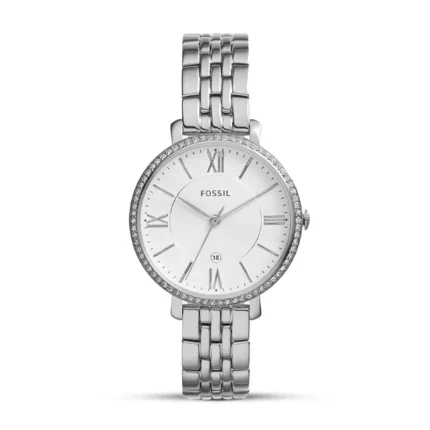Fossil Jacqueline ES3631 silver dial ladies watch front view