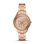 Fossil Stella ES5106 rose gold multifunction ladies watch front view