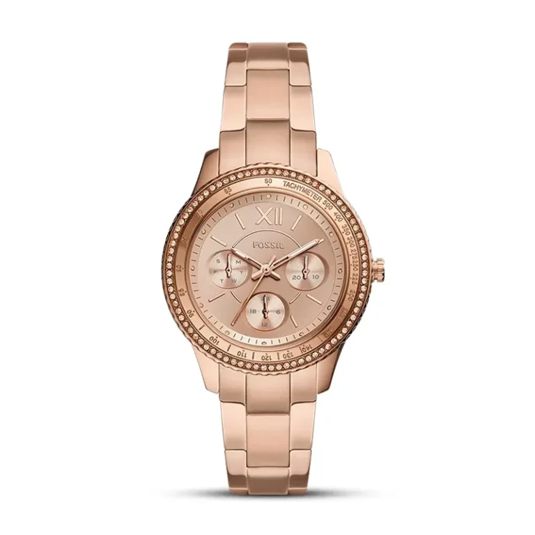 Fossil Stella ES5106 rose gold multifunction ladies watch front view