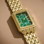 Fossil ES5341 Raquel green dial gold-tone ladies watch detail view