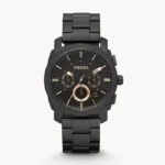 Fossil Machine FS4682 black chronograph watch front view