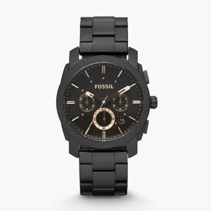 Fossil Machine FS4682 black chronograph watch front view