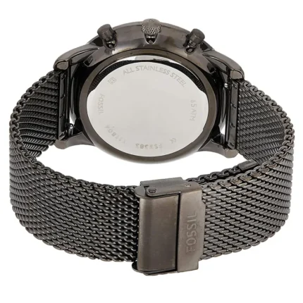 Fossil FS5383 Neutra black blue dial men's watch detail view