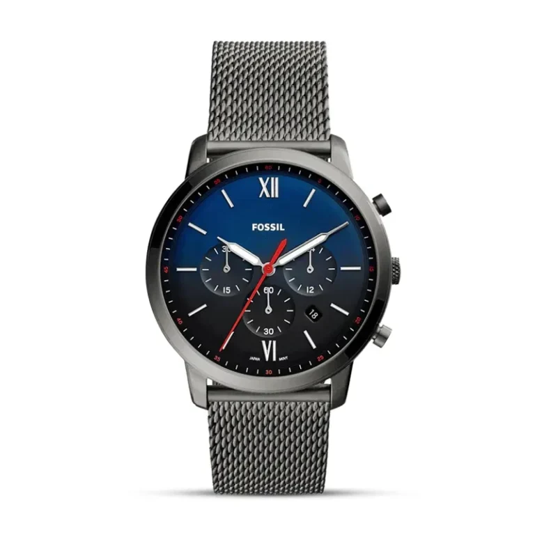 Fossil FS5383 Neutra black blue dial men's watch front view