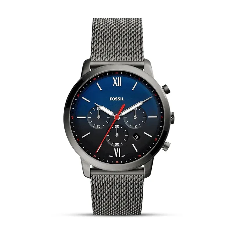 FS5383-main Fossil FS5383 Neutra black blue dial men's watch front view