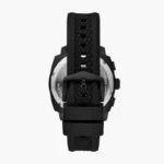 Fossil Machine FS6099 black silicone strap detail