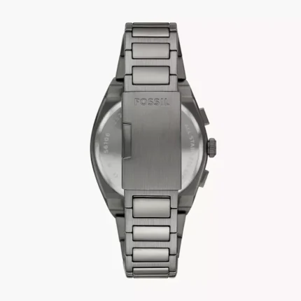 Fossil FS6107 Everett smoke chronograph men's watch detail view