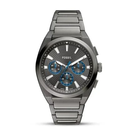 Fossil FS6107 Everett smoke chronograph men's watch front view