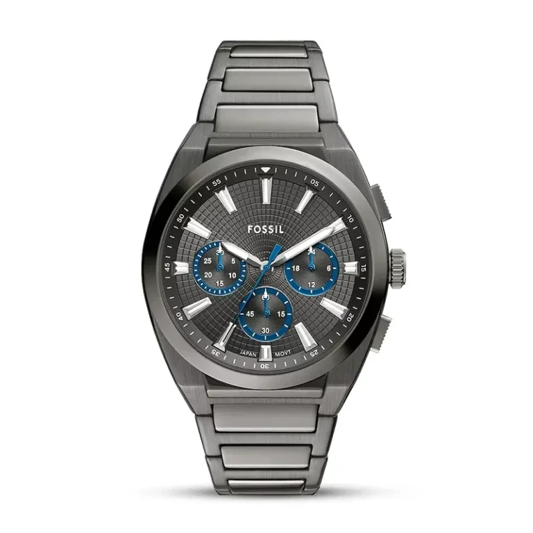 Fossil FS6107 Everett smoke chronograph men's watch front view