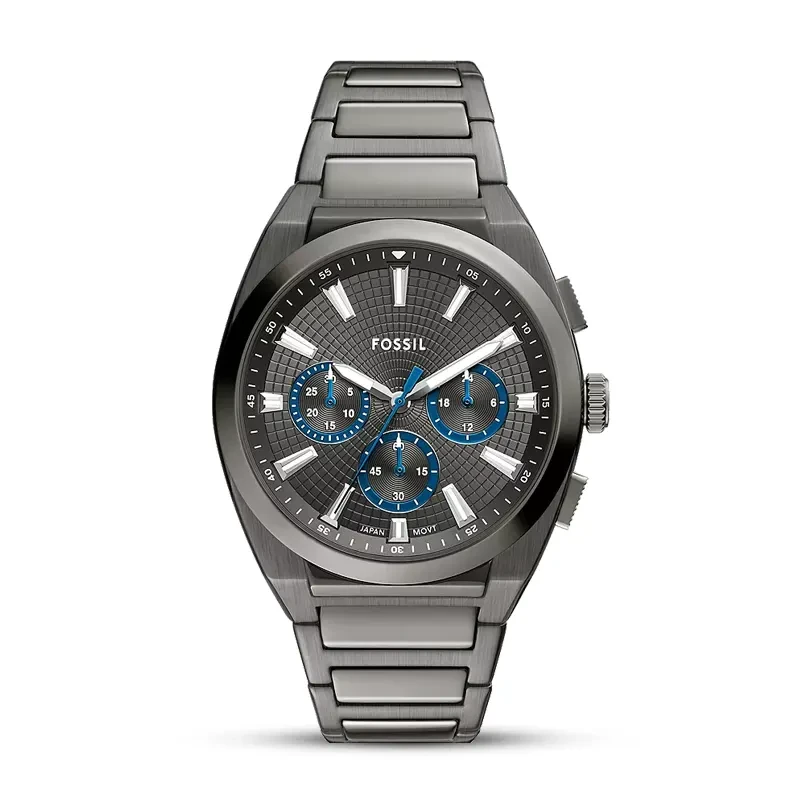FS6107-main Fossil FS6107 Everett smoke chronograph men's watch front view