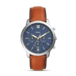 Fossil Neutra Chronograph Brown Leather Men's Watch front view