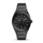 Fossil Everett Black Sunray Textured Dial Men's Watch front view