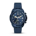 Fossil Bronson Chronograph Navy Blue Dial Men's Watch front view
