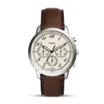 Fossil Neutra Chronograph Cream Dial Men's Watch front view
