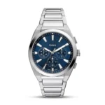 Fossil Everett Sporty Chronograph Blue Dial Men's Watch front view