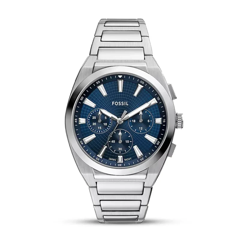 Fossil-MenE28099s_Watch-FS6104-8290.webp Fossil Everett Sporty Chronograph Blue Dial Men's Watch front view