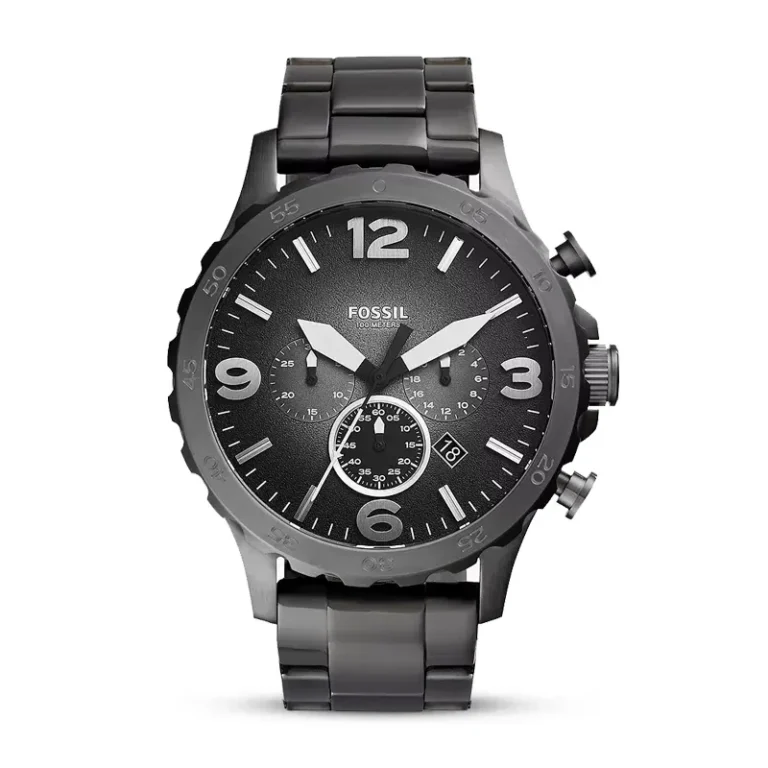 Fossil Nate Chronograph Smoke Dial Men's Watch front view