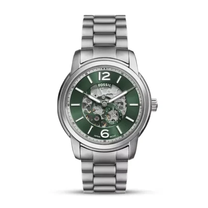 Fossil Heritage Automatic Green Dial Men's Watch front view