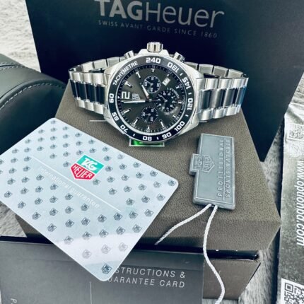 Tag Heuer Formula 1 Quartz Chronograph Dark Grey Dial Men’s Stainless Steel Chain Watch