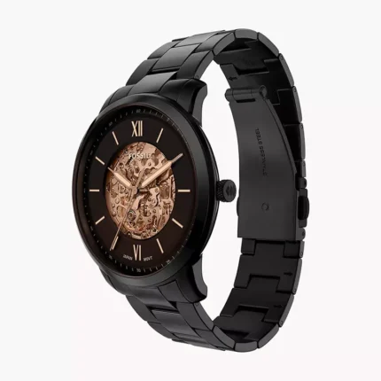 Fossil Neutra ME3183 black stainless steel bracelet detail