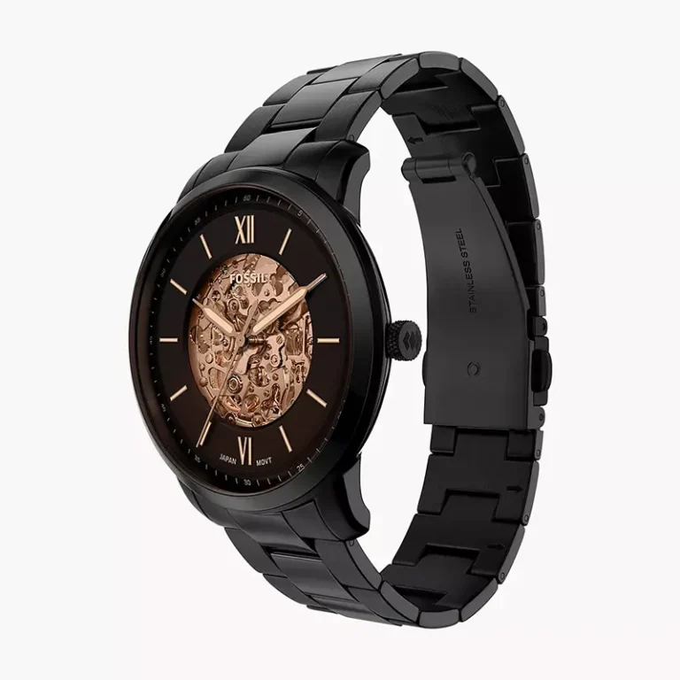 Fossil Neutra ME3183 black stainless steel bracelet detail