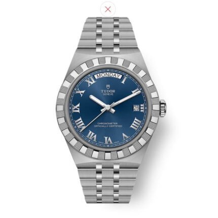 Tudor Royal Day-Date Automatic Blue Sunray Dial Stainless Steel Chain Euro Grade Men’s Watch