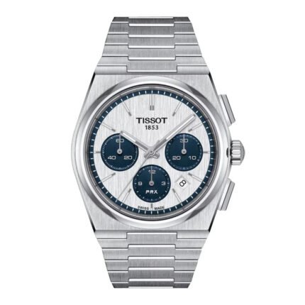 Tissot PRX T137427 Blue Panda Chronograph Quartz Stainless Steel Chain Men’s Watch