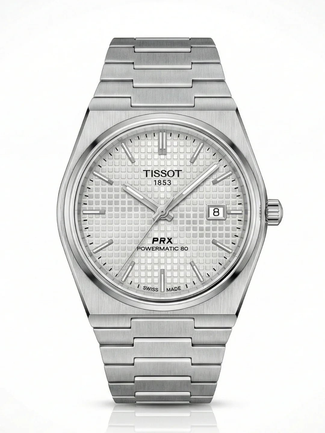 Untitled_design_1.jpg Tissot PRX T137207 POWERMATIC 80 Automatic White Dial Stainless Steel Chain Men’s Watch