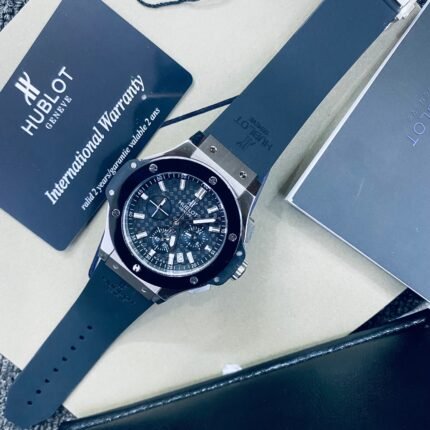 Hublot BigBang Geneve Black Stainless Steel quartz movements Silicone Strap Europe Standard Watch For Men