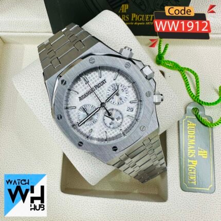 Audemars Piguet Royal Oak Chronograph Quartz Silver Dial Stainless Steel Men’s Watch
