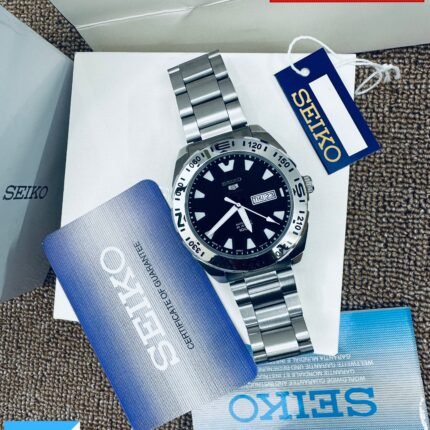 Seiko5 Sports Men’s SRP747J1 Automatic Full Silver Stainless Steel Men’s Watch
