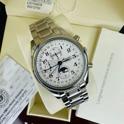 Longines Master Collection Moon Phase Triple Calendar Automatic Stainless Steel Chain Men’s Watch