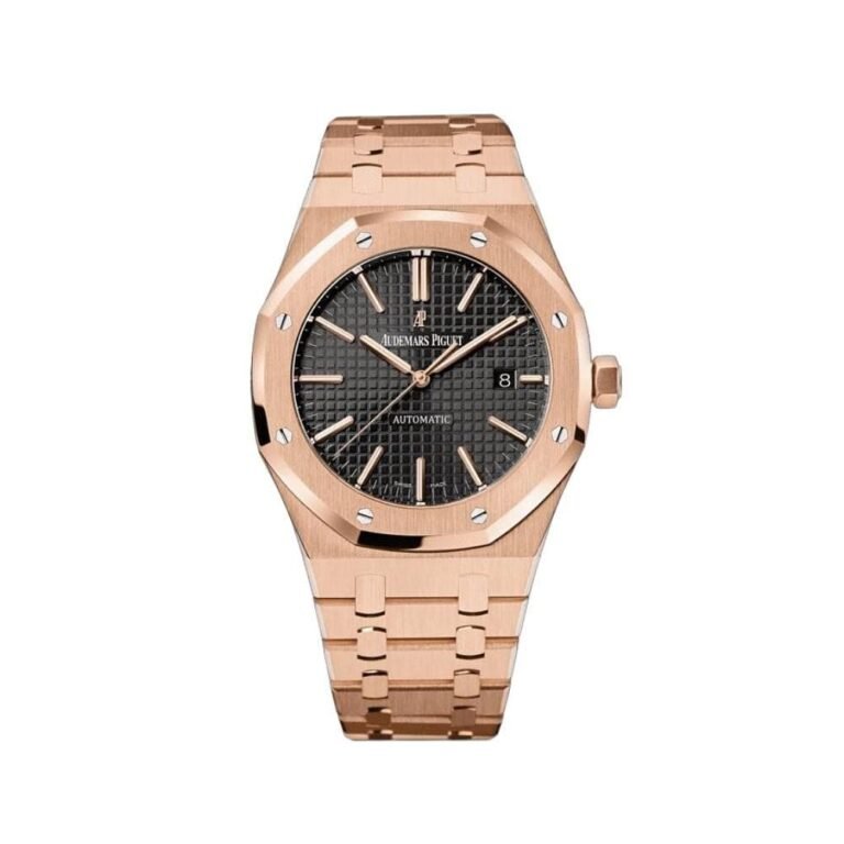 Audemars Piguet Royal Oak Rose Gold 41mm Black Index 15400OR.OO.1220OR.01 “50th Anniversary” Automatic Swiss Grade Men’s Watch